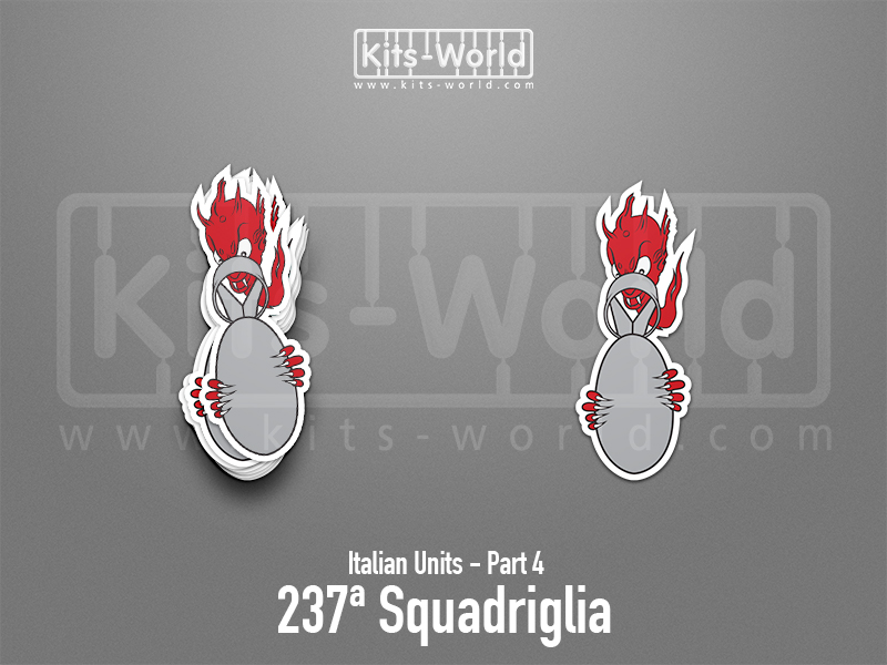 Kitsworld SAV Sticker - Italian Units - 237ª Squadriglia W:40mm x H:100mm 
